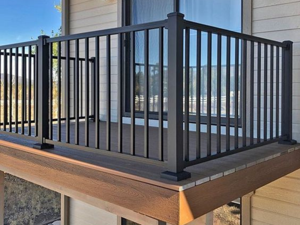 Stylish aluminum railing design offering safety and aesthetic appeal.