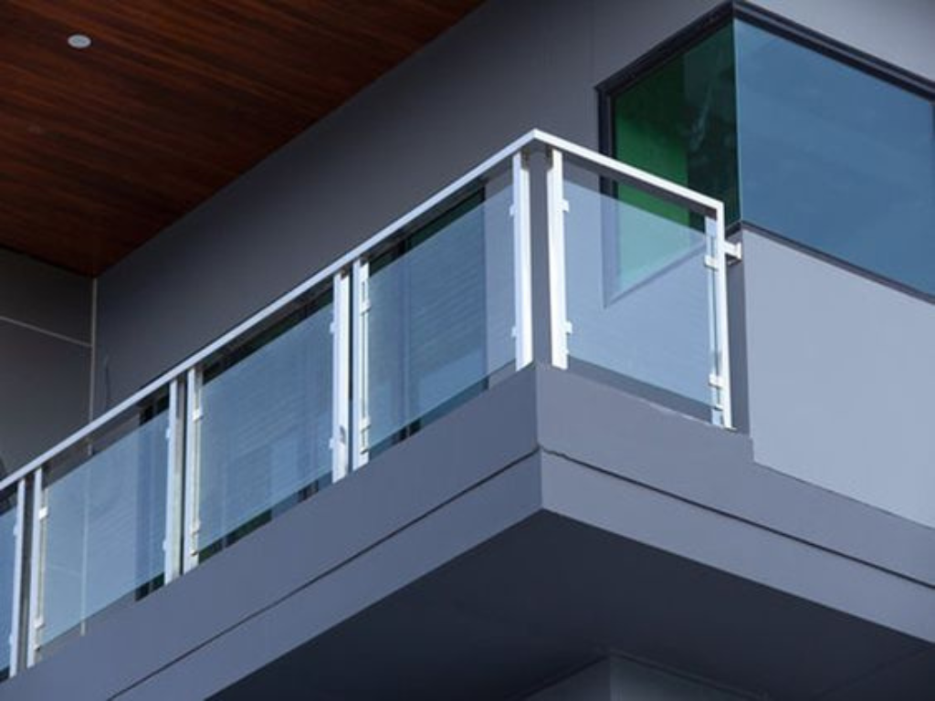 Lightweight yet strong aluminum railing with sleek, modern look.