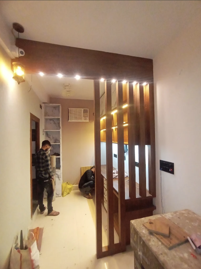 Wooden partition